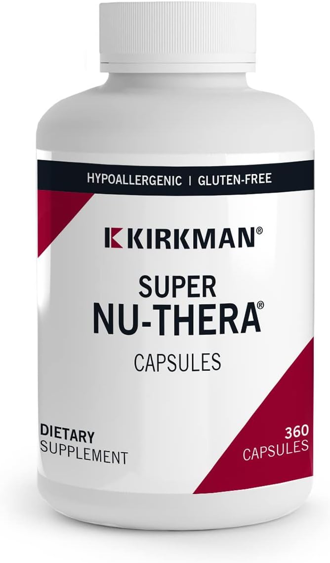 Kirkman Super Nu-Thera – Complete Multivitamin with Vitamin B6 and Magnesium – 360 Capsules – Hypoallergenic