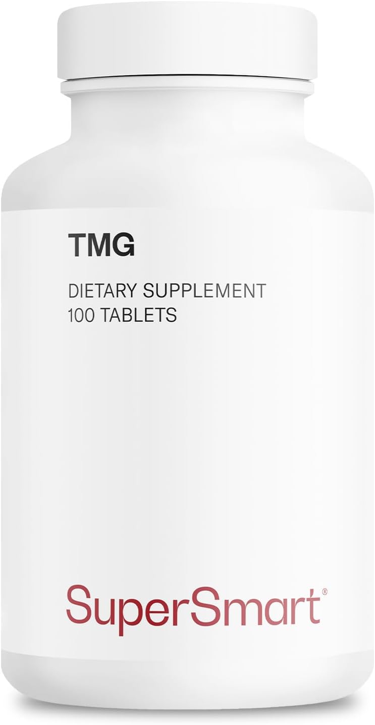 Supersmart TMG 2250 mg (Alta Potencia) - Trimetilglicina Betaína Anhidra - 100 Comprimidos