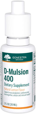 Genestra Brands D-Mulsion 400 - Suplemento Líquido de Vitamina D - Sabor Natural a Limón - 1.110 Dosis