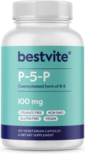 BESTVITE P-5-P 100mg (120 Cápsulas Vegetarianas) - Forma Coenzimada de Vitamina B6