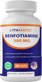 Vitamatic Benfotiamina 300 mg, 90 Cápsulas Vegetales