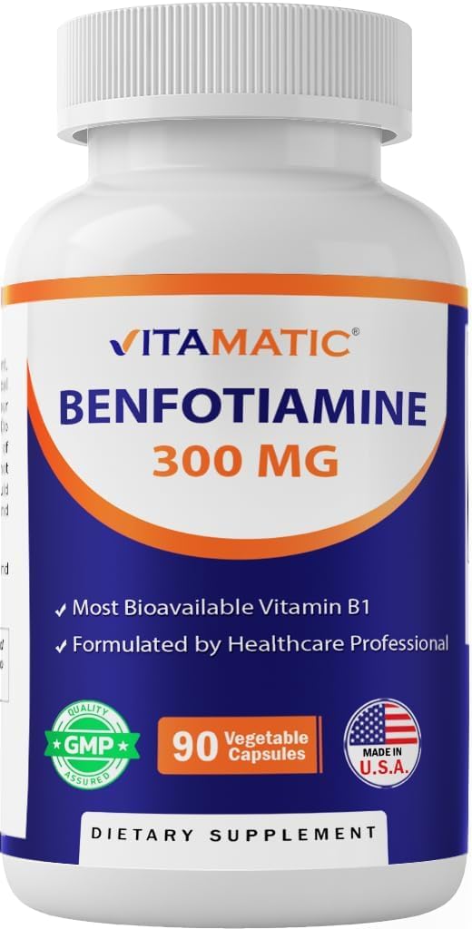 Vitamatic Benfotiamina 300 mg, 90 Cápsulas Vegetales