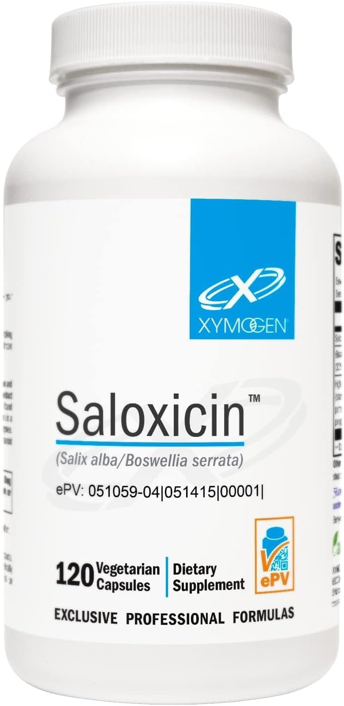 XYMOGEN Saloxicin - Suplemento de apoyo antioxidante con extracto de semilla de uva, granada y arándano, corteza de sauce blanco y boswellia - 120 cápsulas