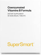 Supersmart - Fórmula B Coenzimada - Contiene todas las vitaminas del grupo B - Cinco veces más activa | Sin OGM y Sin Gluten - 30 Comprimidos