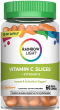 Rainbow Light Vitamin C Gummies | 60 Count | Citrus Flavored | with Vitamin E | Immune & Antioxidant Support for Adults and Kids