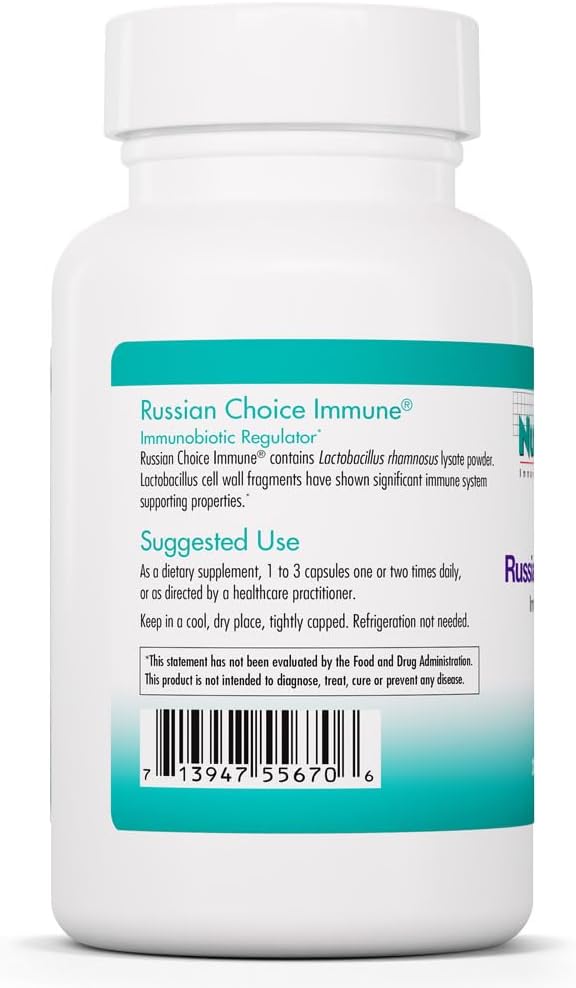 NutriCology ImmunoBiotic Pro - Postbiotic with Lactobacillus rhamnosus - 200 Capsules