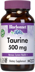 Bluebonnet Taurina 500 mg - 50 Cápsulas Veganas