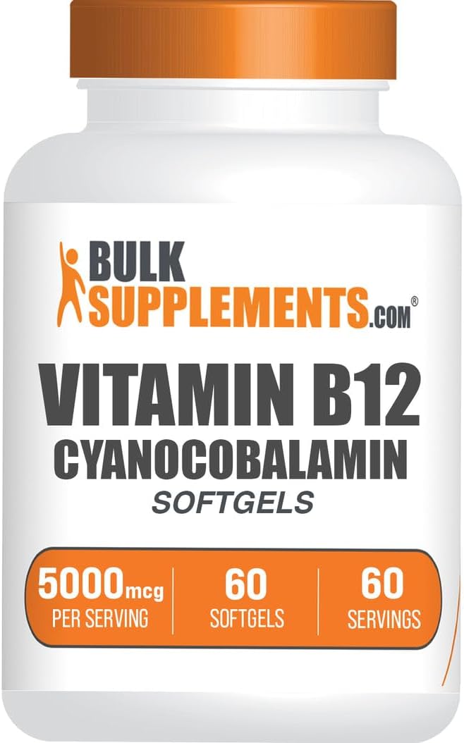 Vitamina B12 5000 mcg Softgels - Cianocobalamina - 180 Cápsulas Blandas