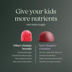 New Chapter Kids Multivitamin Gummies - 65% Menos Azúcar, Gomitas Multivitamínicas para Niños con Vitaminas C, D3 y Zinc, No GMO, Sin Gluten, Sabor Baya-Cítrica, 60 unidades