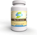 Priority One Vitamins Sun D3 10.000 UI, 90 Cápsulas Vegetarianas - Forma más biodisponible de Vitamina D (Colecalciferol)