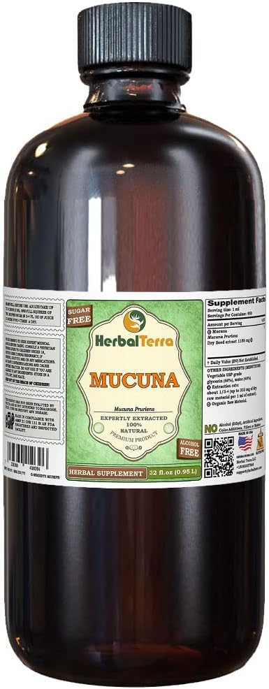 Tintura de Mucuna (Mucuna Pruriens) – Extracto Líquido Orgánico – 20 x 120 ml