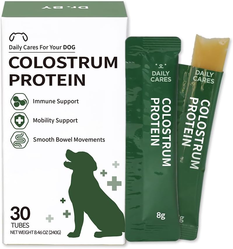 Doctor By Colostrum Protein para Perros y Cachorros – Suplemento de Proteína para Ganancia de Peso y Sistema Inmunitario – 30 Tubos