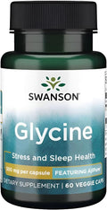 Swanson AjiPure Glicina 500 mg - 60 Cápsulas Vegetales
