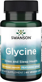 Swanson AjiPure Glicina 500 mg - 60 Cápsulas Vegetales