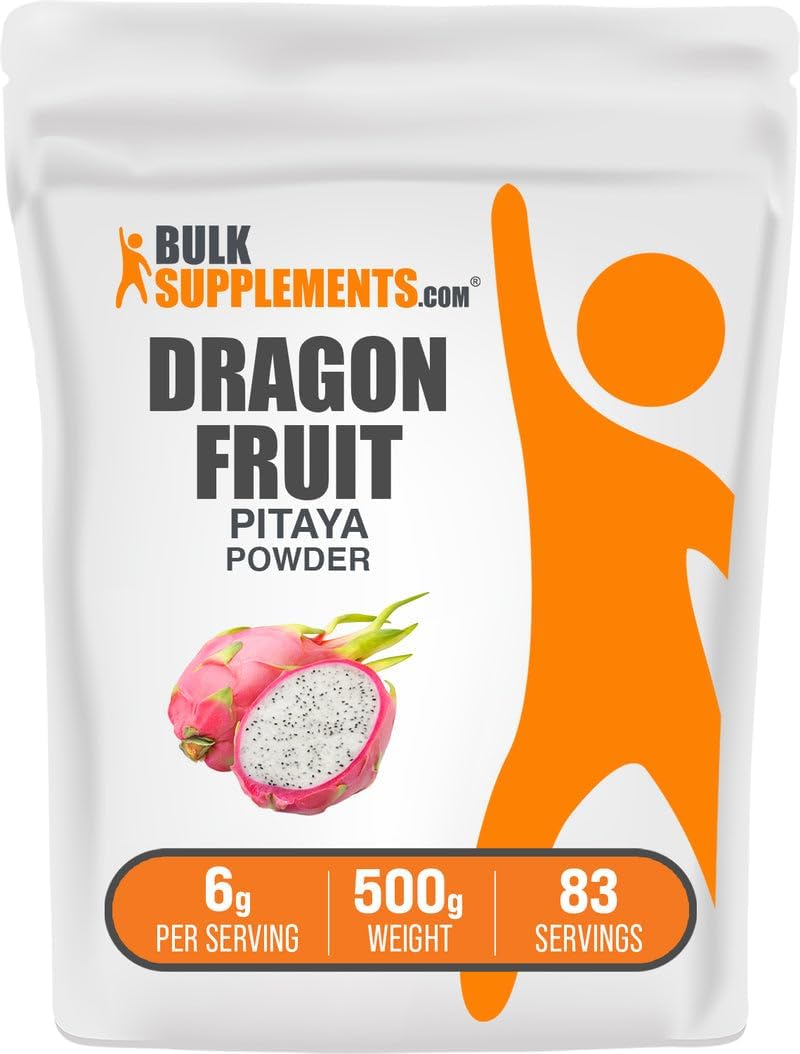 BulkSupplements.com Polvo de Fruta Dragón - Suplemento de Pitaya, Sin Gluten, 100g