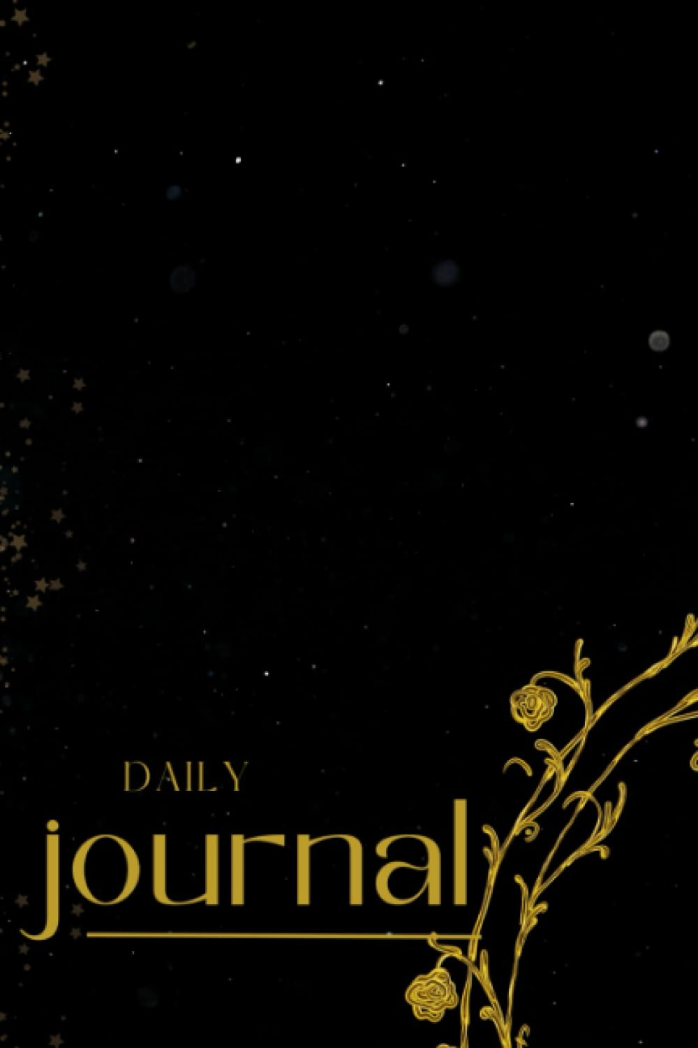 Diario Personal Negro y Dorado – Cuaderno de Gratitud y Planificación (15 x 23 cm, 129 páginas)