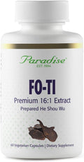 Paradise Herbs Fo-Ti He Shou Wu Extracto de Raíz, 16:1, 60 Cápsulas Vegetales