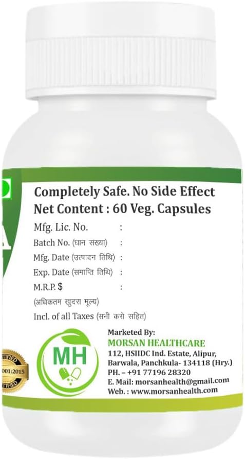 Morsan Healthcare Rauwolfia Serpentina (Sarpgandha) Cápsulas – 4 Pack de 60 Cápsulas Veganas