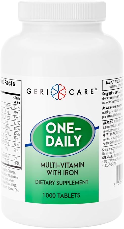 GeriCare Multivitamínico Diario con Hierro, 100 Comprimidos