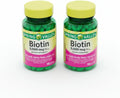 Biotina 5000 mcg 120 Cápsulas Blandas – Suplemento de Biotina de Alta Potencia, Vitamina B7 para Cabello, Piel y Uñas (Lote de 2)