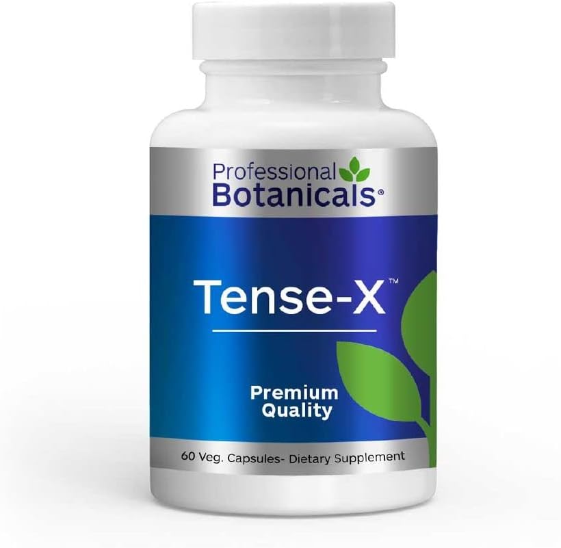 Professional Botanicals Tense-X - Vegan Stress Supplement, Helps the Body Achieve Mental and Physical Relaxation - 60 Vegetarian Capsules