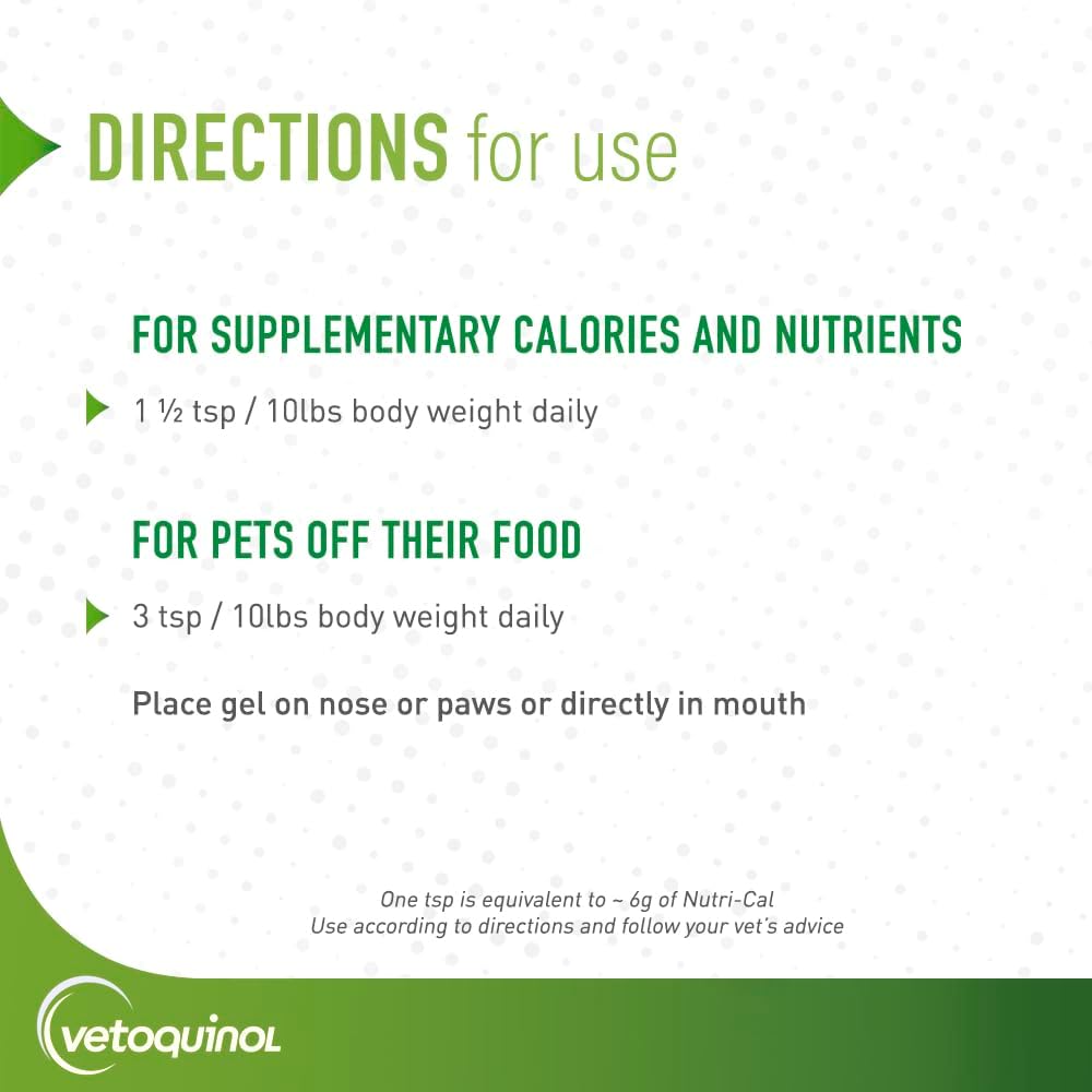Vetoquinol Nutri-Cal - Gel Nutricional de Alto Contenido Calórico - Nutrientes Esenciales para Perros y Gatos - 4.25 oz (Paquete de 2)