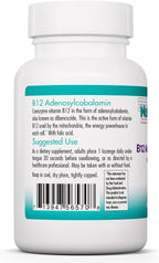 Nutricology B12 Adenosilcobalamina 3000 mcg - Comprimidos de Vitamina B12 Activa - Energía Mitocondrial y Apoyo Nervioso - Vegetariano - 60 Comprimidos