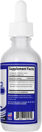 Monolaurin Extracto Líquido 900 mg, 4.8 oz (142 ml), 158 Dosis – No Transgénico, Sin Gluten, Probado por Terceros