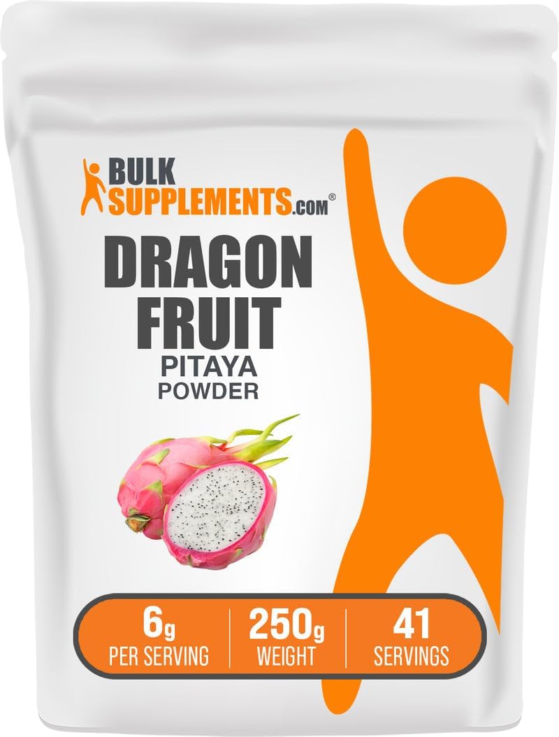 BulkSupplements.com Polvo de Fruta Dragón - Suplemento de Pitaya, Sin Gluten, 100g