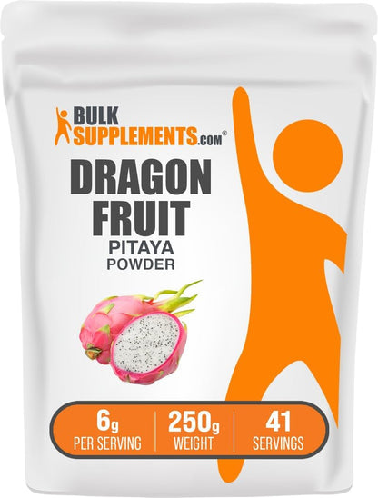 BulkSupplements.com Polvo de Fruta de Dragón – Batidos y smoothies: Añade una o dos cucharadas a tu batido – Image 1