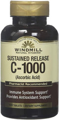 Windmill Vitamina C-1000 Tabletas de Liberación Prolongada 100 Tabletas (Paquete de 3)