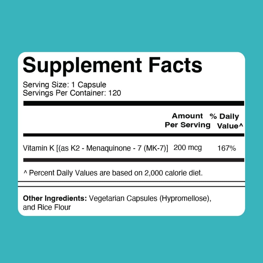 Dr. Colbert, MD Super K2 | Divine Health | MK-7 | Vitamina K2 | 200 mcg | 120 Cápsulas