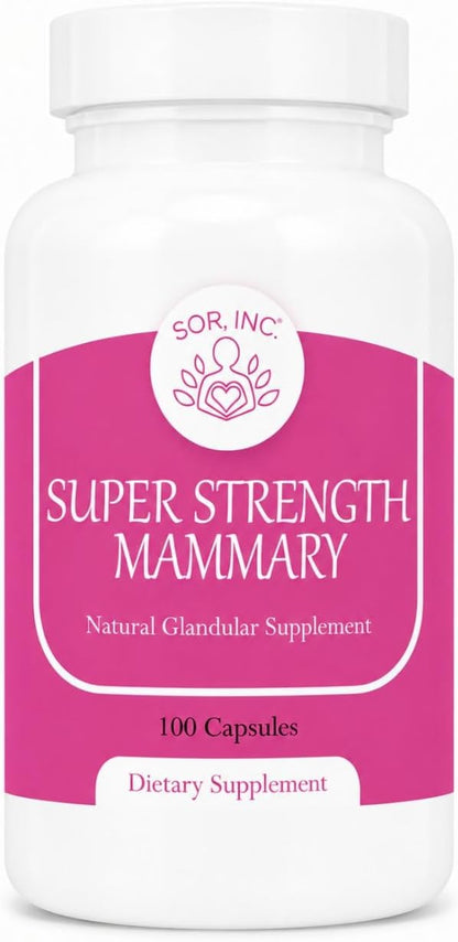 SOR, Inc. Super Strength Mammary Fórmula de Mejora del Pecho, 100 Cápsulas – Image 1