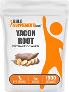 Yacon Root Extract Powder - Endulzante Natural Rico en Fibra - Sin Gluten, 1g por Porción, 1 kg (Pack de 5)