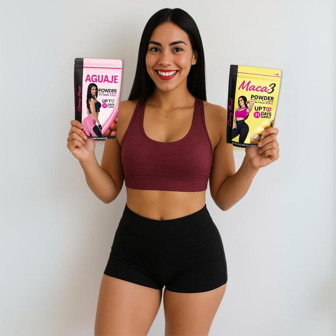 Aguaje CurvyFruit + Maca Root Powder (Roja, Negra y Amarilla) – Apoyo Natural para la Silueta Femenina – 31 Días