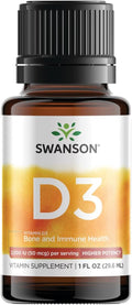 Swanson Vitamina D3 Gotas Líquidas 400 UI (50 mcg) - 29.6 ml