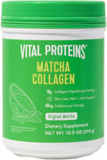 Vital Proteins Matcha Collagen Peptides Powder Supplement, Matcha Green Tea Powder, 10.5 oz, Original Flavored