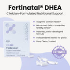 Fertinatal DHEA Micronizado 25mg para Mujer - Suplemento de Fertilidad Natural - 90 Cápsulas