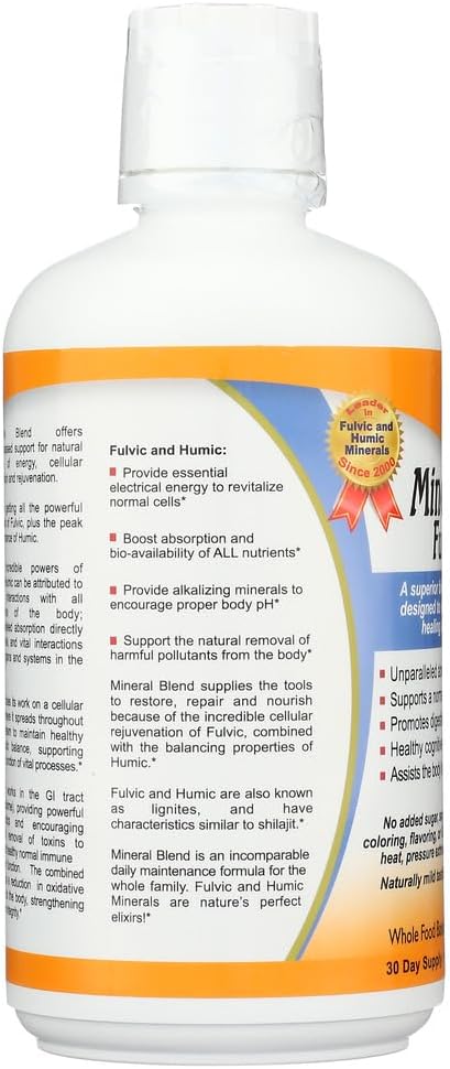 Vital Earth Minerals Mezcla Mineral Fúlvico-Húmica, 32 Onzas Líquidas