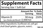 Carlson Vitamina D3 2000 UI (50 mcg) - 360 Cápsulas Blandas