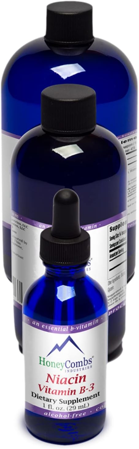 Vitamina B3 Niacina 80mg Gotas Líquidas - Suplemento de Niacina Líquida, Vegano, Sin OGM, Sin Alcohol - 30ml