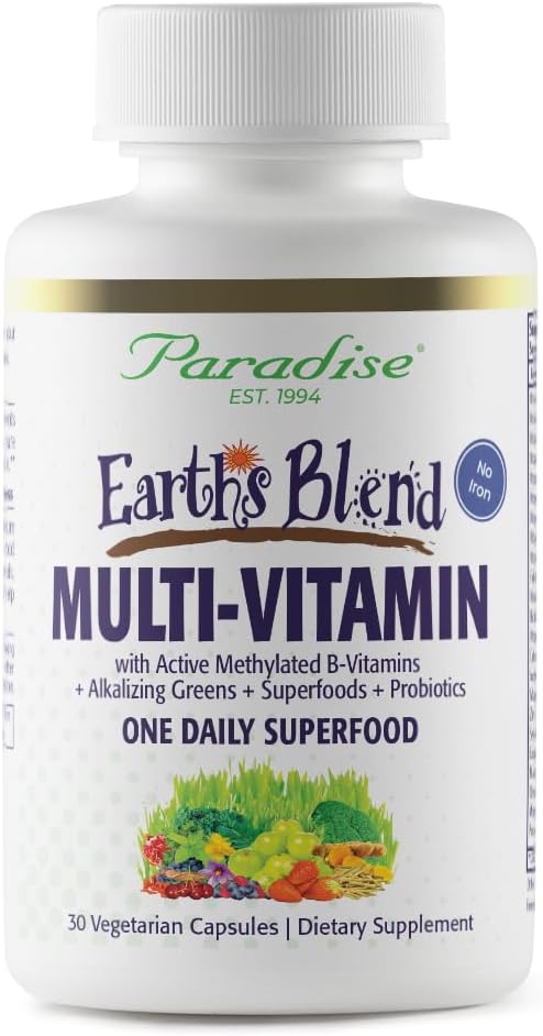 Earth's Blend Multivitamínico Diario Sin Hierro - Paradise Herbs