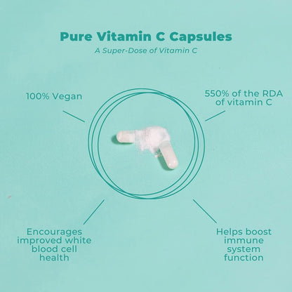 Suplemento de Vitamina C Pura - Vegano, Sin Gluten, No Transgénico - 120 Cápsulas – Image 4
