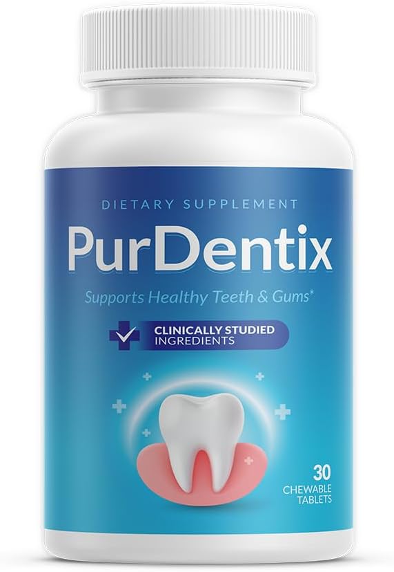 PurDentix Probiótico Oral – Fórmula de 4 Cepas para Encías Saludables, Dientes y Aliento Fresco – 30 Comprimidos Masticables
