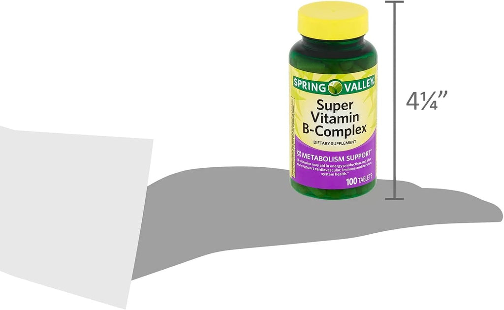 Spring Valley Super B Complex 100 Comprimidos + Guía Digital Lual's Diabetes Decoded