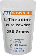 L-Teanina en Polvo 250g – Suplemento de L-Teanina Pura, con Cuchara Dosificadora, No Transgénico, Vegano, Sin Gluten