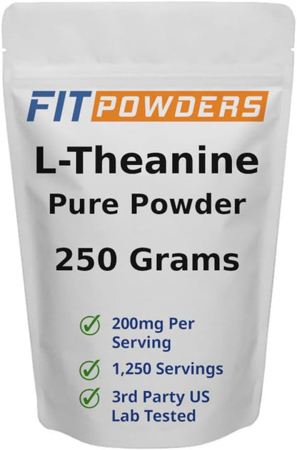 L-Teanina en Polvo 250g – Suplemento de – Pura y sin aditivos : Sin rellenos, colorantes artificiales, sabores ni – Image 1