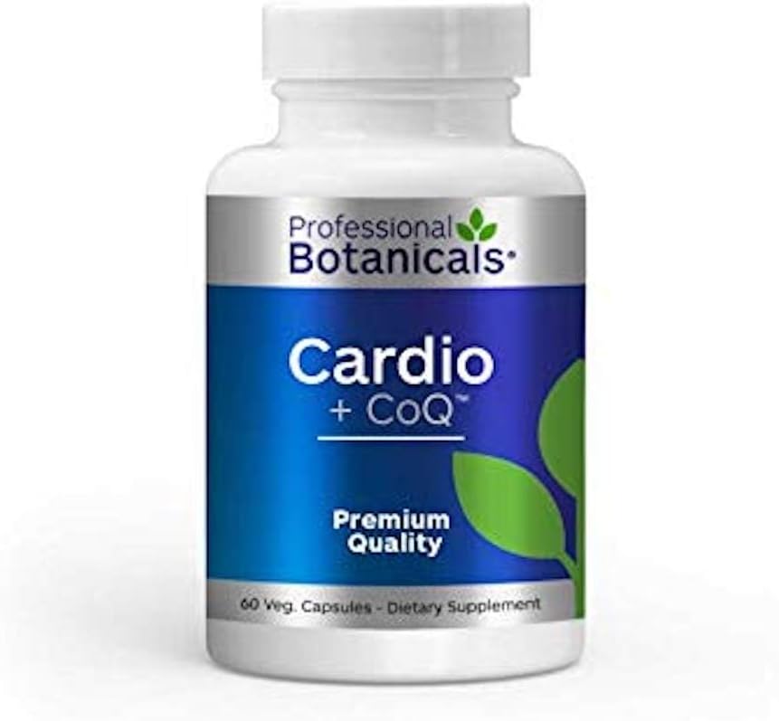 Professional Botanicals Cardio-CoQ CoQ10 - Coenzima Q10 Vegano con Baya de Espino, Valeriana y Pimienta de Cayena - 60 Cápsulas Vegetales