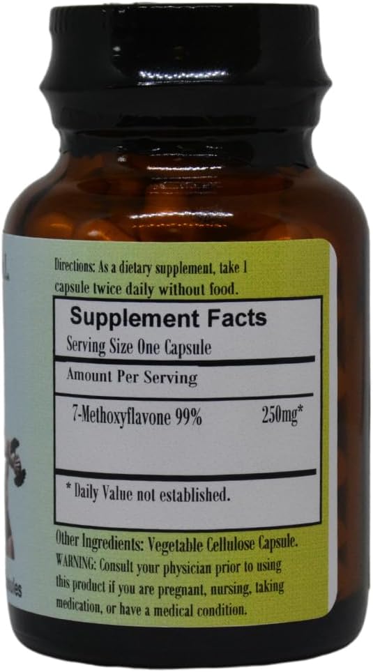 Barlowe's Herbal Elixirs Extracto de 7-Metoxiflavona 250mg | 60 Cápsulas Veganas