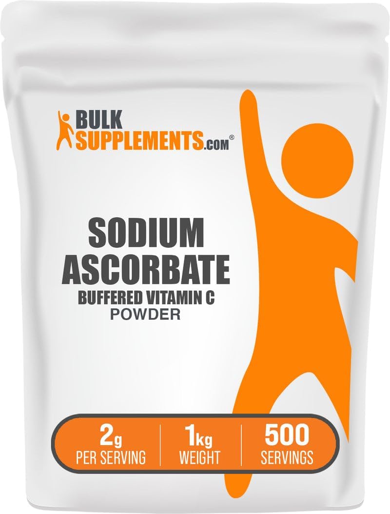 Sodium Ascorbate Powder - Buffered Vitamin C, Gluten Free, 2g per Serving, 1 kg